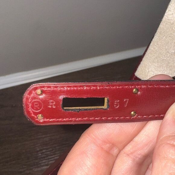 Hermes Kelly 32 Box Leather Rouge H Sellier Vintage - Picture 14 of 16